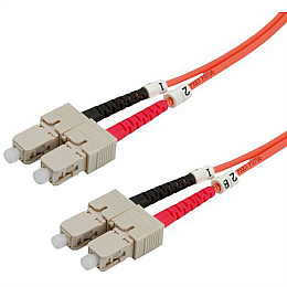 Патч-корд оптичний Roline FiberOptic SC  1.0m M=62/125 Multimode Duplex OM2 оранжевий (21.15.9301)