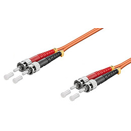 Патч-корд оптичний Roline FiberOptic ST  5.0m M=62/125 Multimode Duplex OM2 оранжевий (21.15.9405)
