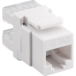 Конектор мережевий Lucom FreeEnd-RJ45 UTP5e (Keystone) конектор AWG24-26 позолочений білий (25.02.5143)