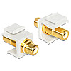 Перехідник аудіо Delock RCA F/F (Keystone) прямий Gold White білий (70.08.6310)