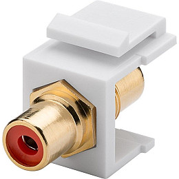 Перехідник аудіо Goobay RCA F/F (Keystone) Red Gold-Plated червоний (75.07.9669)
