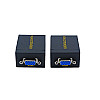 Перехідник обладнання Lucom VGA HD15 M/F 60.0m (1xRJ45) 1080p metal cat.5e/6 чорний (62.09.8096)
