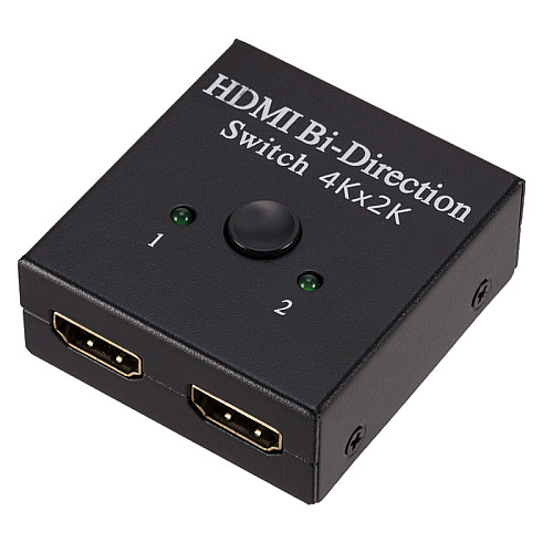 Перехідник моніторний Lucom HDMI 2x1 (Switch) Selector 4K@60Hz Bidirectional чорний (62.09.8098)