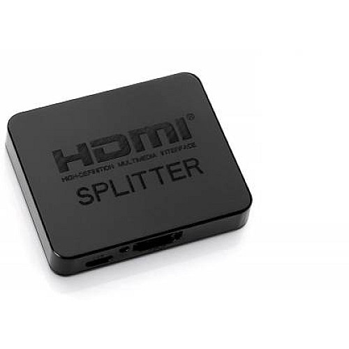 Перехідник моніторний Lucom HDMI 1x2 (Splitter) Act v1.4 4K@30Hz 3D USB-power чорний (62.09.8219)
