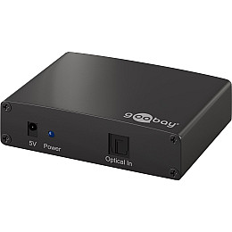 Перехідник аудіо Goobay Toslink 1x4 F/F (Splitter) Act Metal оптичний LED чорний (75.05.8975)