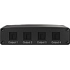 Перехідник аудіо Goobay Toslink 1x4 F/F (Splitter) Act Metal оптичний LED чорний (75.05.8975)