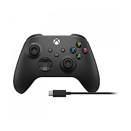 Геймпад Microsoft Xbox Series X S Wireless Controller Carbon Black + USB Cable (XOA-0010, 1V8-00002)