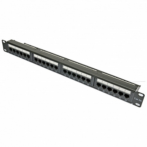 Патч-панель CMS 19" 24хRJ-45 UTP кат. 5e c организатором кабеля