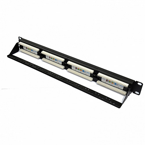 Патч-панель CMS 19" 24хRJ-45 UTP кат. 5e c организатором кабеля