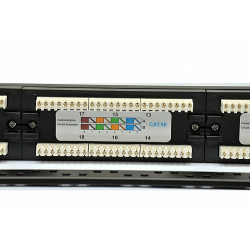 Патч-панель CMS 19" 24хRJ-45 UTP кат. 5e c организатором кабеля
