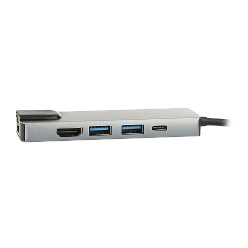 Док-станция RIAS BYL-2007 5в1 USB Type C - PD/USB/HDMI/RJ-45 (3_00418)