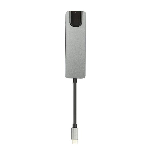 Док-станция RIAS BYL-2007 5в1 USB Type C - PD/USB/HDMI/RJ-45 (3_00418)
