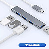 USB-хаб OEM Type-C 4 порта USB 3.0 USB2.0 Grey