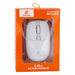 Бездротова мишка JEQANG JW-219 4G частота 2.4ГГц White