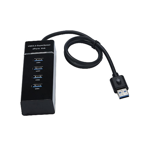 Концентратор USB-хаб RIAS 303 4 порти USB 3.0 Black (3_02544)
