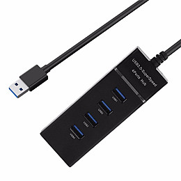 Концентратор USB-хаб RIAS 303 4 порта USB 3.0 Black (3_02544)