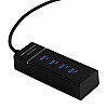 Концентратор USB-хаб RIAS 303 4 порти USB 3.0 Black (3_02544)
