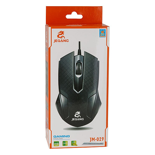 Дротова оптична мишка ігрова Jeqang JM-029 1200 DPI USB Чорний