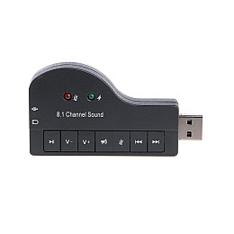 Звукова карта RIAS 8.1 зовнішня USB Piano Black (3_00623)
