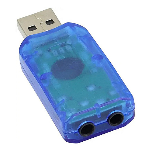 Звуковая карта RIAS 3D Sound card внешняя 5.1 USB Blue (3_01122)