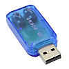 Звуковая карта RIAS 3D Sound card внешняя 5.1 USB Blue (3_01122)