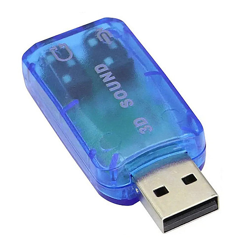 Звуковая карта RIAS 3D Sound card внешняя 5.1 USB Blue (3_01122)
