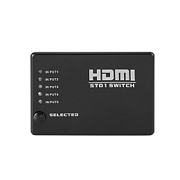 HDMI-переключатель (switch) RIAS HS55 5xHDMI з пультом ДУ Black (3_01834)