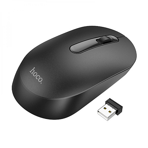 Бездротова оптична Мишка Hoco GM14 Platinum підключення 2.4G, 1200 DPI, кнопка 3D Чорний