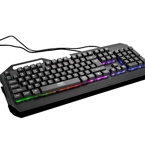 Проводна геймінгова клавіатура XO KB-01 Metal USB RGB 1.5 м Чорний