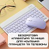 Бездротова Клавіатура та Миша Bluetooth з UA Розкладкою Dejia Фіолетова (660)