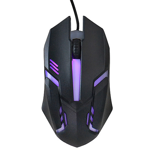 Комплект проводної ігрової клавіатури і миші UKC KR-6300TZ з RGB підсвіткою Чорний