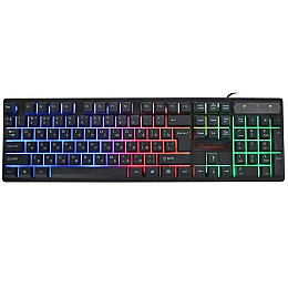 Комплект проводной игровая клавиатура и мышь UKC KR-6300TZ с RGB подсветкой Black