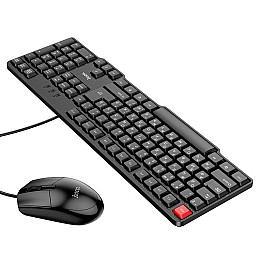 Комплект проводной клавиатура с мышью Hoco GM16 Black