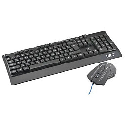 Комплект проводной игровая клавиатура и мышь UKC M-710 с RGB подсветкой Black
