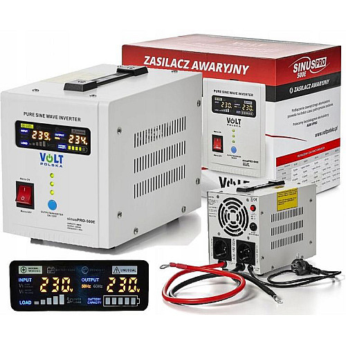 Источник бесперебойного питания ИБП Volt Polska Sinus PRO 500E 12V/230V 500 ВА 350 Вт с чистой синусоидой