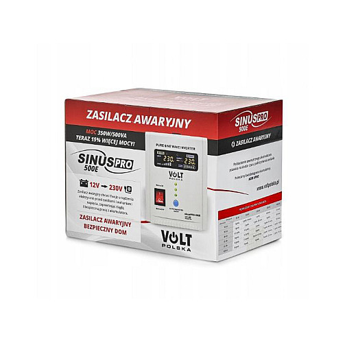 Источник бесперебойного питания ИБП Volt Polska Sinus PRO 500E 12V/230V 500 ВА 350 Вт с чистой синусоидой