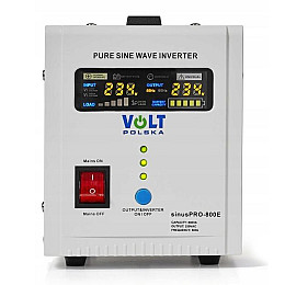 Джерело безперебійного живлення ДБЖ Volt Polska Sinus PRO 800E 12V/230V 800 ВА 500 Вт із чистою синусоїдою