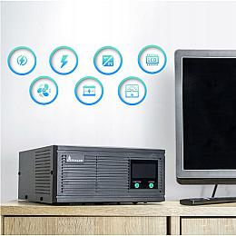 Джерело безперебійного живлення ДБЖ Extralink Piorun 3000 ВА 2100 Вт 24 В з чистою синусоїдою