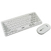 Комплект беспроводной клавиатура с мышью UKC 5263 White (3_03693)