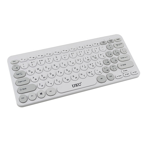 Комплект беспроводной клавиатура с мышью UKC 5263 White (3_03693)