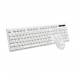 Комплект беспроводная клавиатура и мышь XO KB-02 Блютуз v5.0 2.4ГГц White