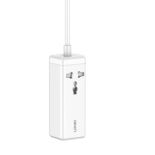 Удлинитель сетевой LDNIO SC1418 Power Strip PD/QC 65W USB/ 2 Type-C 2.5 m White
