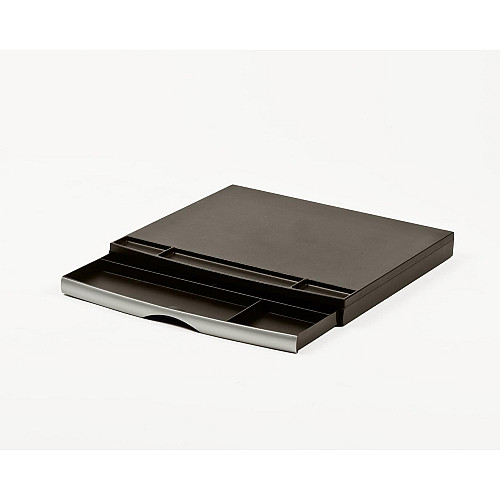 Подставка под монитор малая настольная ProfiOffice 318х274х38 мм Black&Silver
