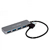 USB hub Acasis HS-080 на 4 порти USB 3.0 Сріблястий