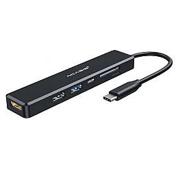 USB hub Acasis CM069 с разъемом Type-C и поддержкой быстрой зарядки 60W Черный