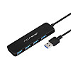 USB hub Acasis AB3-L412 на 4 порта USB 3.0, 120 см Черный