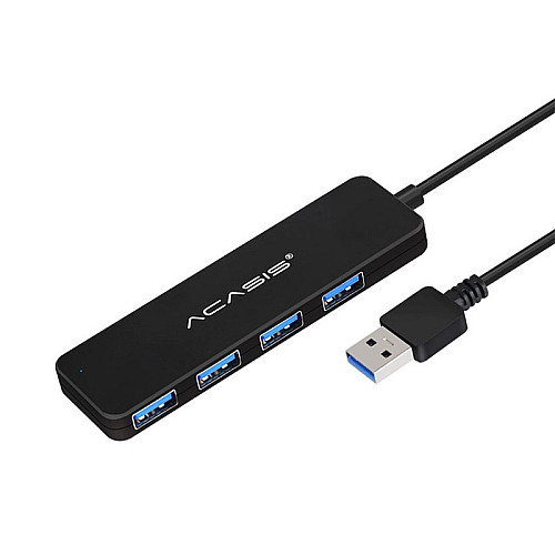 USB hub Acasis AB3-L412 на 4 порта USB 3.0, 120 см Черный