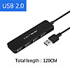 USB hub Acasis AB2-L412 на 4 порти USB 2.0 Чорний