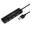 USB hub Acasis AB3-L42 на 4 порти USB 3.0 Чорний