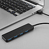 USB hub Acasis AB3-L42 на 4 порти USB 3.0 Чорний